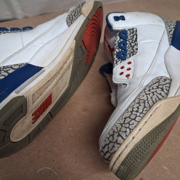 Air Jordan 3 Retro “True Blue” (2016) White/Fire Red/True Blue – Men’s Size 13 - Picture 3 of 6